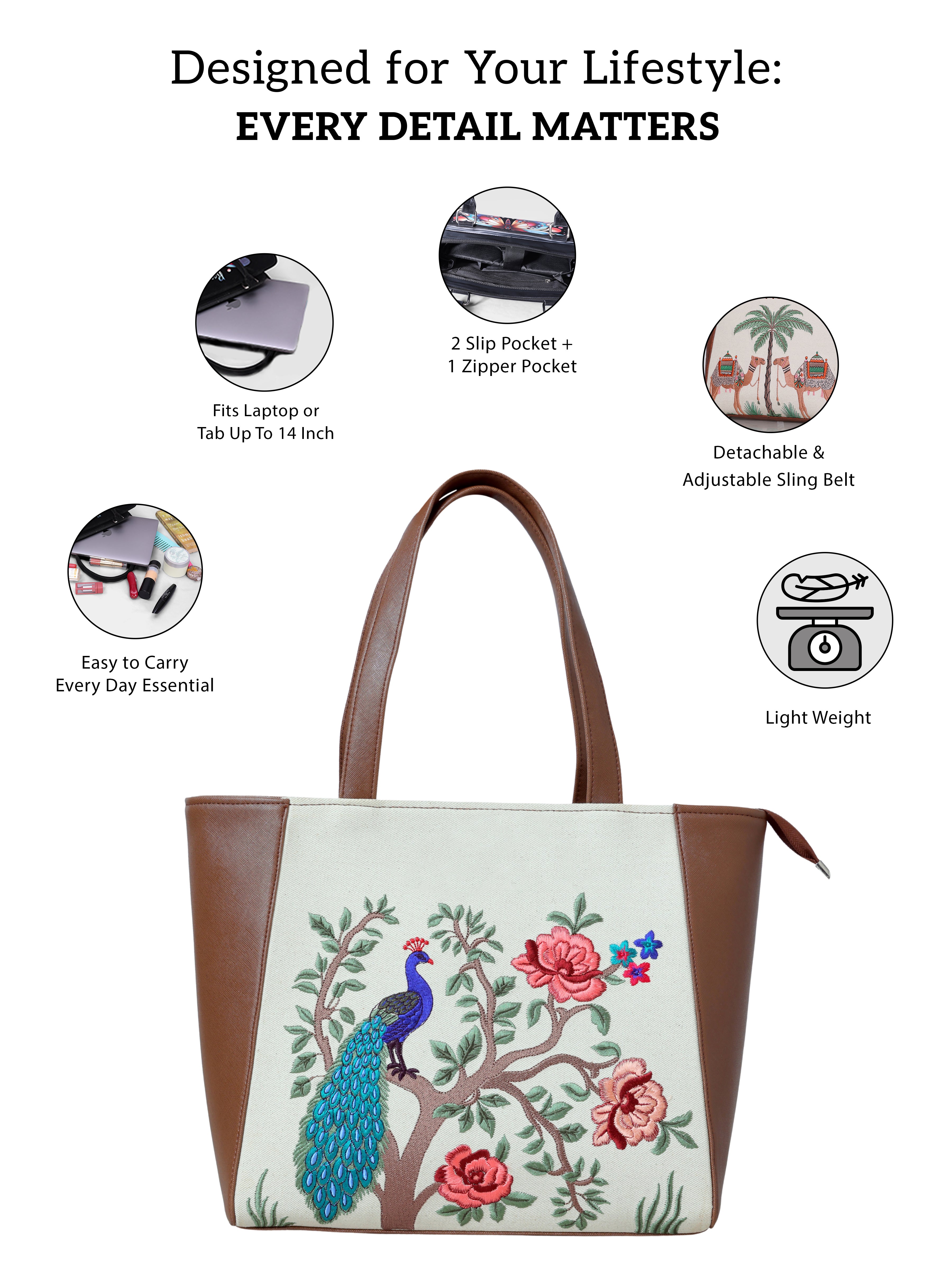 Morbagh Majesty Carryall Customized Name Embroidered Tote