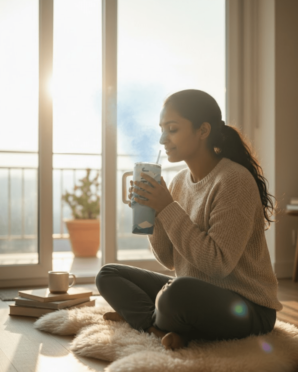 Arctic Glacier 3D Hand Painted Customized Name Tumbler - Rare Owl