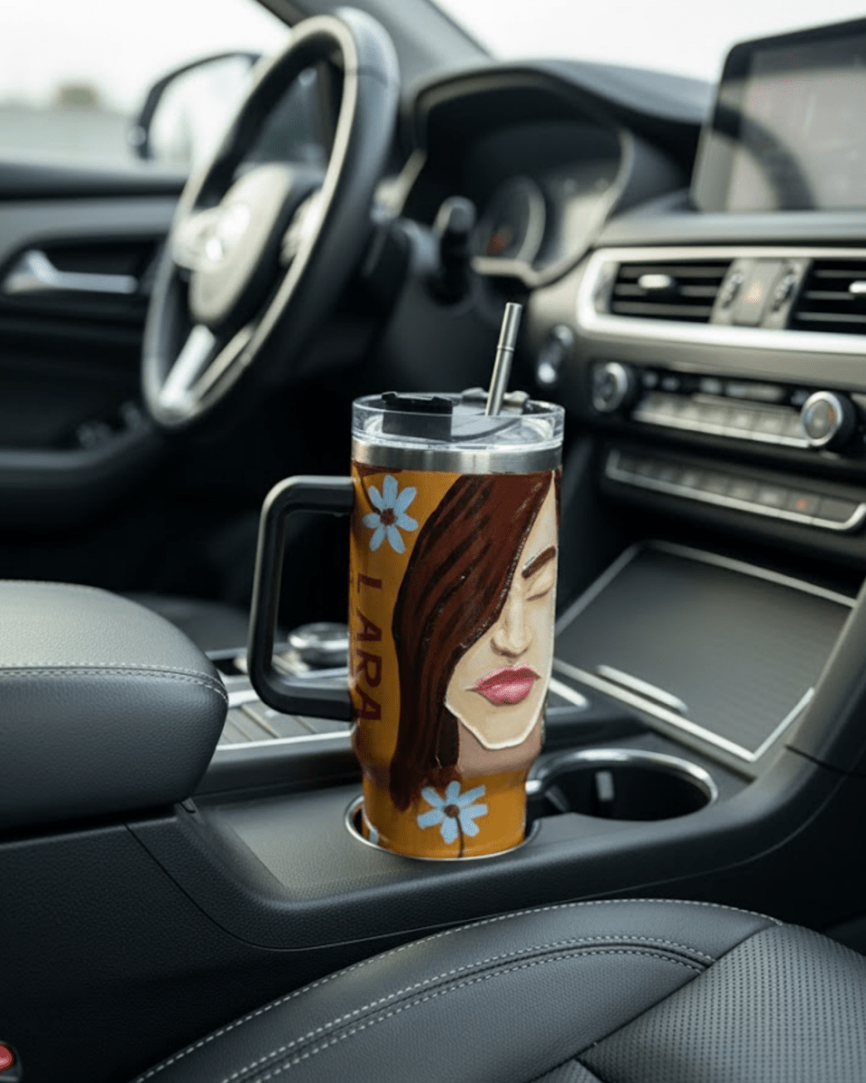 Artistry Face 3D Hand Painted Customized Name Tumbler - Rare Owl