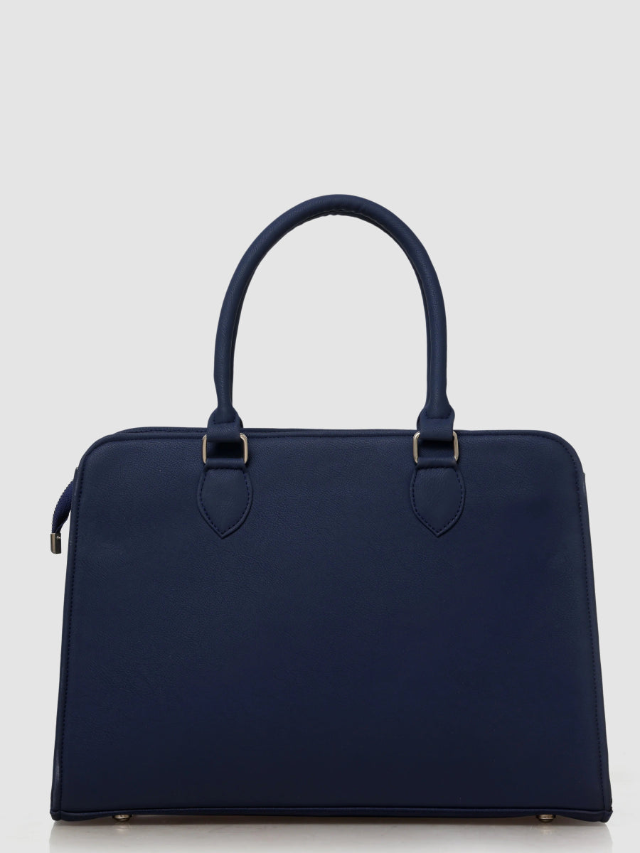 Blue Petal Elegance Customized Embroidery Tote Bag - Rare Owl