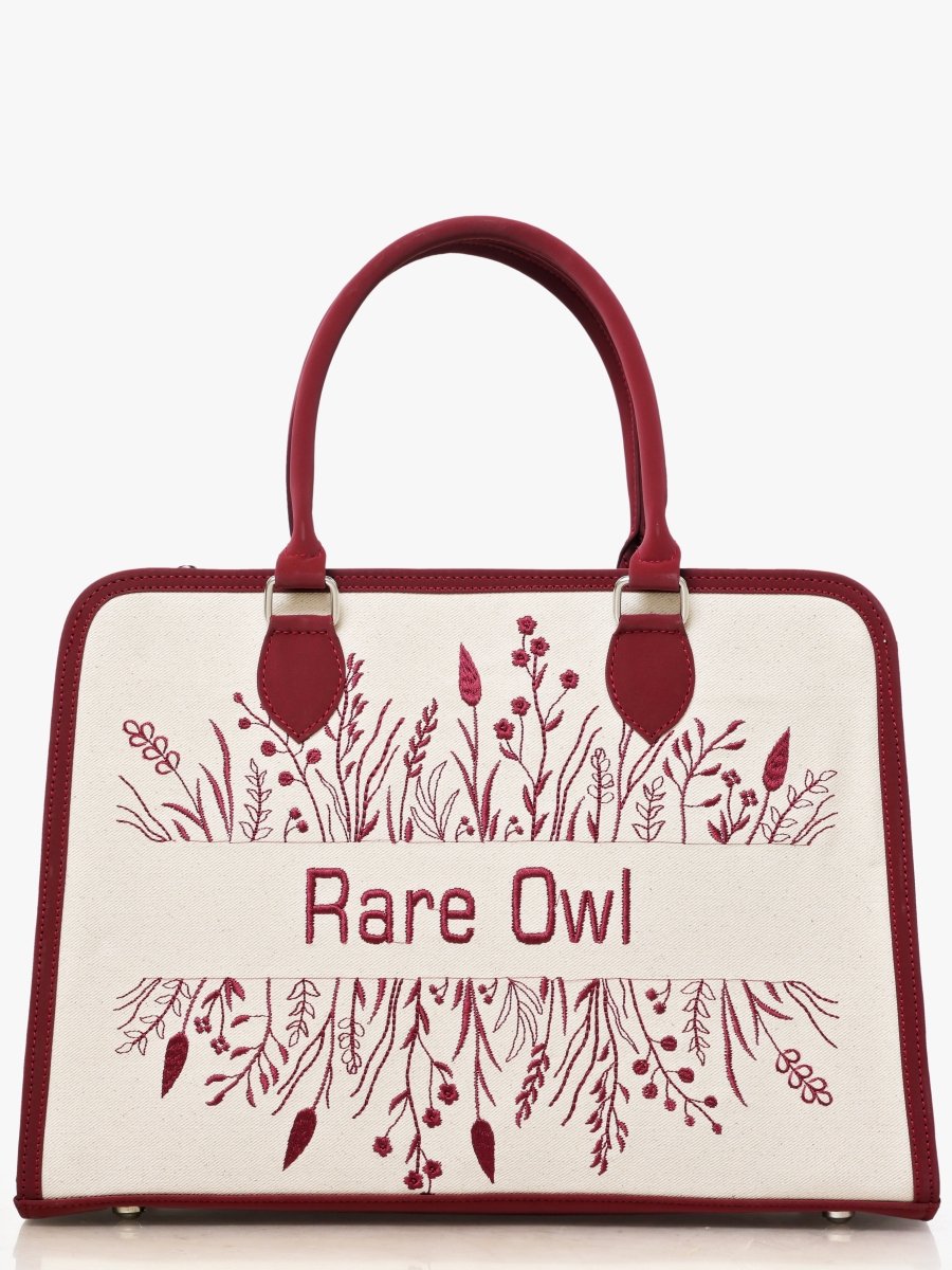 Botanic Bliss Customized Embroidery Tote Bag - Rare Owl