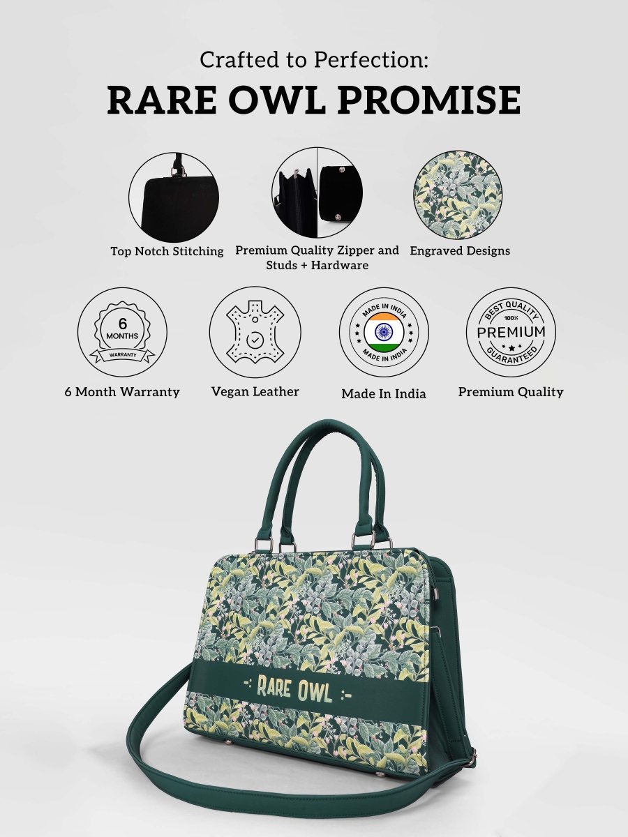 Botanical Grace Customized Tote Bag for Women | Rare Canvas - Rare Owl