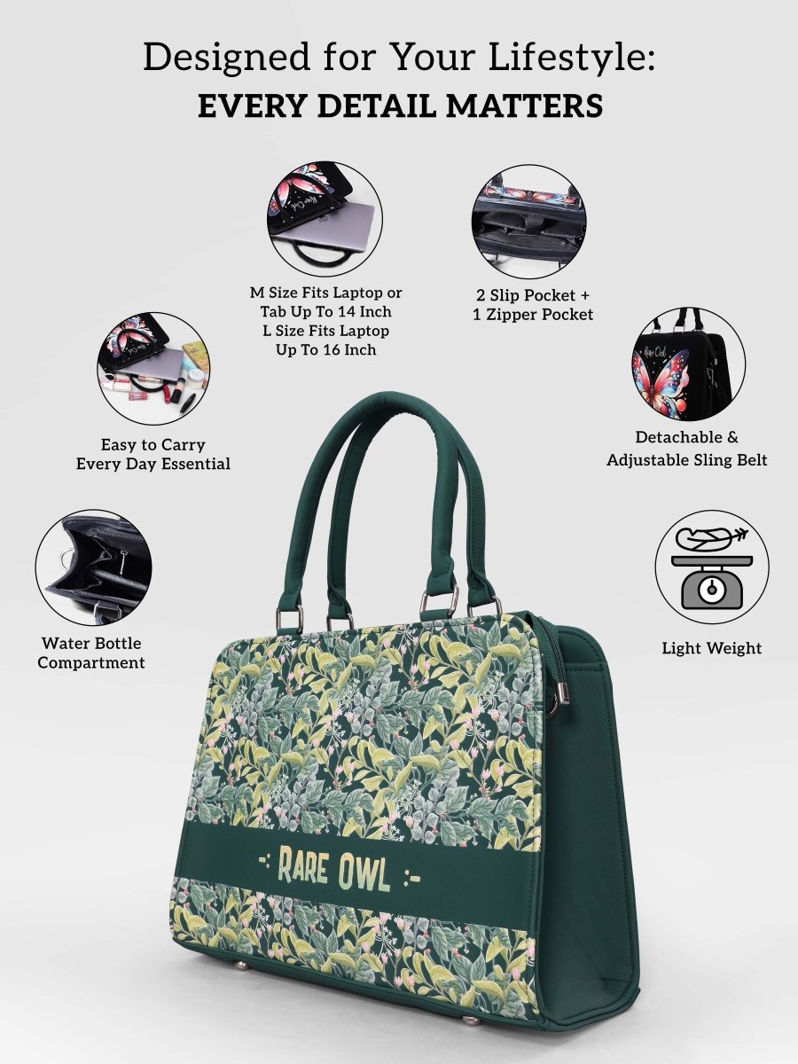 Botanical Grace Customized Tote Bag for Women | Rare Canvas - Rare Owl