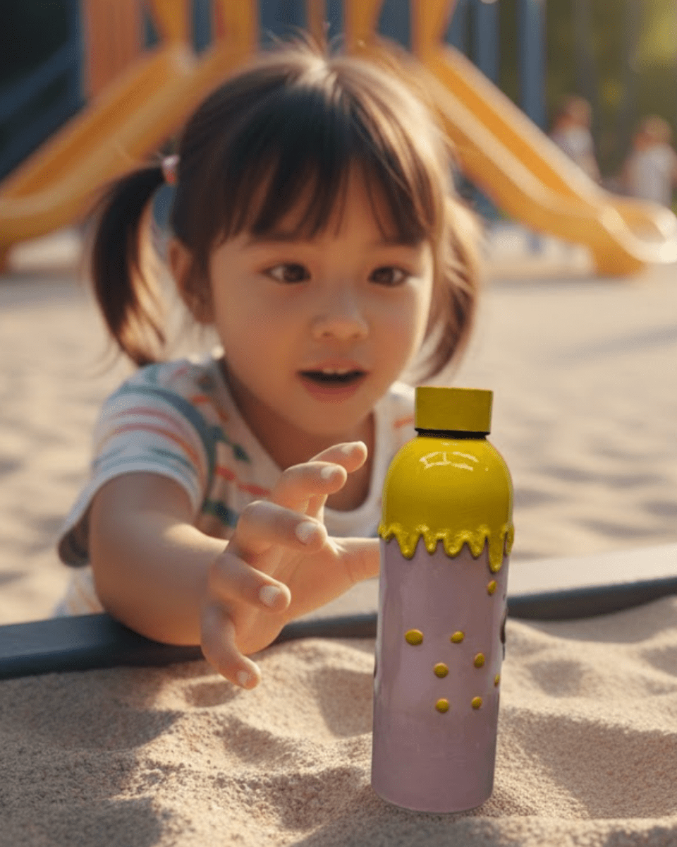 Bumble Bee Inspired Customized 3D Hand Painted Kids Bottle – 500ml - Rare Owl