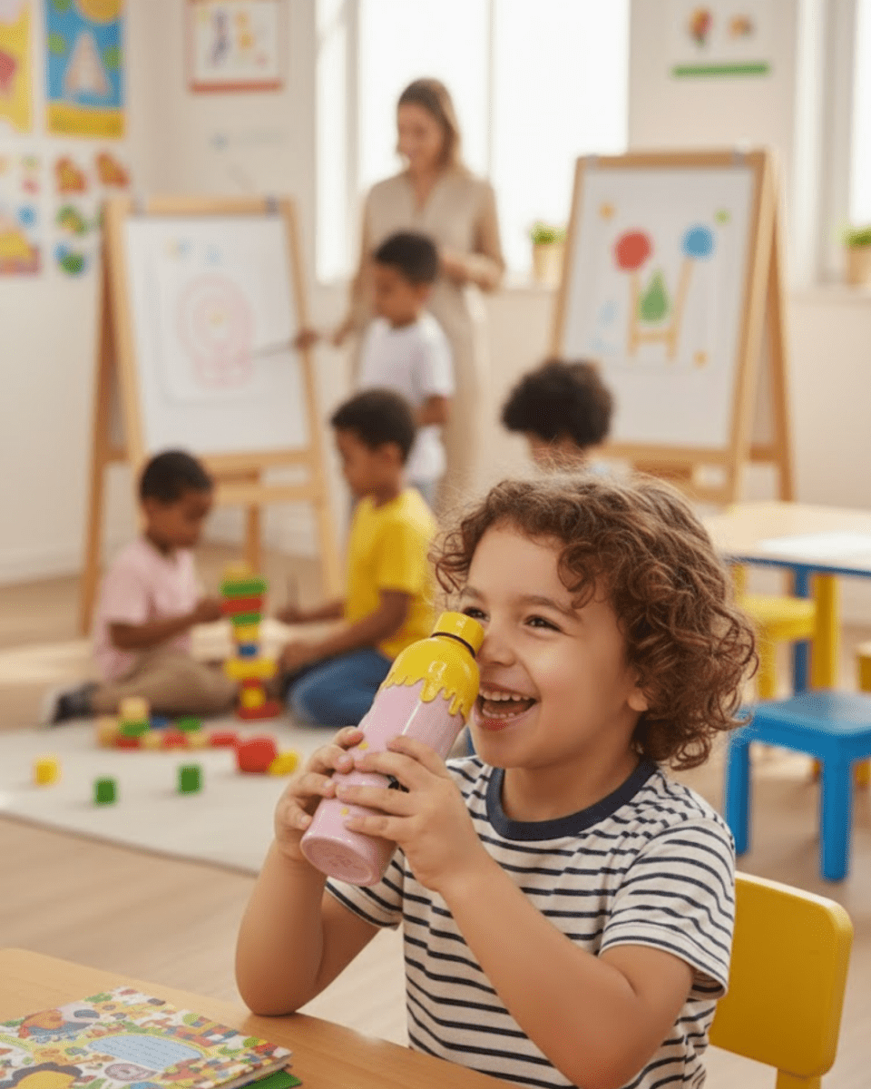 Bumble Bee Inspired Customized 3D Hand Painted Kids Bottle – 500ml - Rare Owl