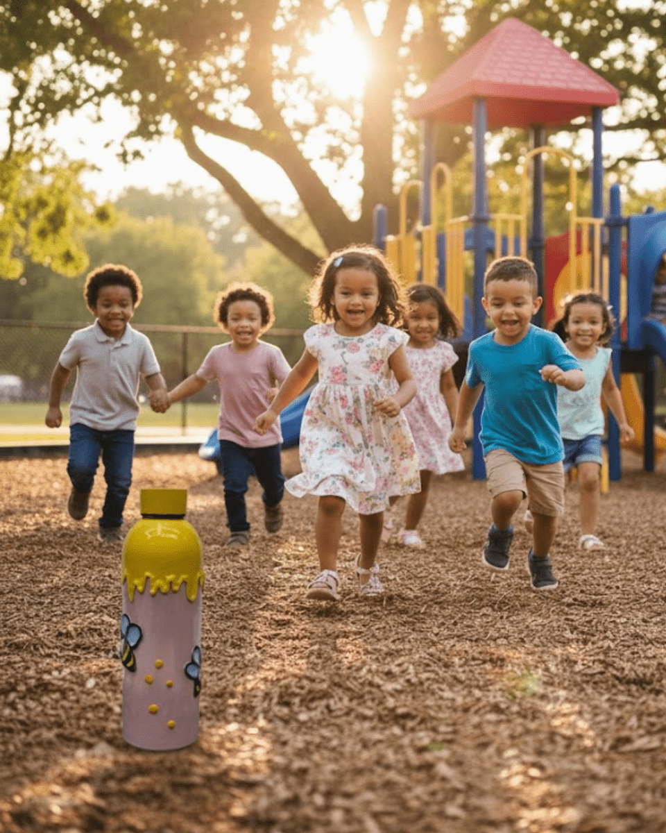 Bumble Bee Inspired Customized 3D Hand Painted Kids Bottle – 500ml - Rare Owl