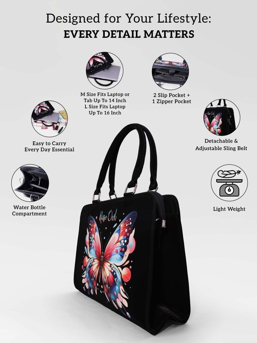 Butterfly Elegance Customized Tote Bag for Women | Rare Minimal - Rare Owl