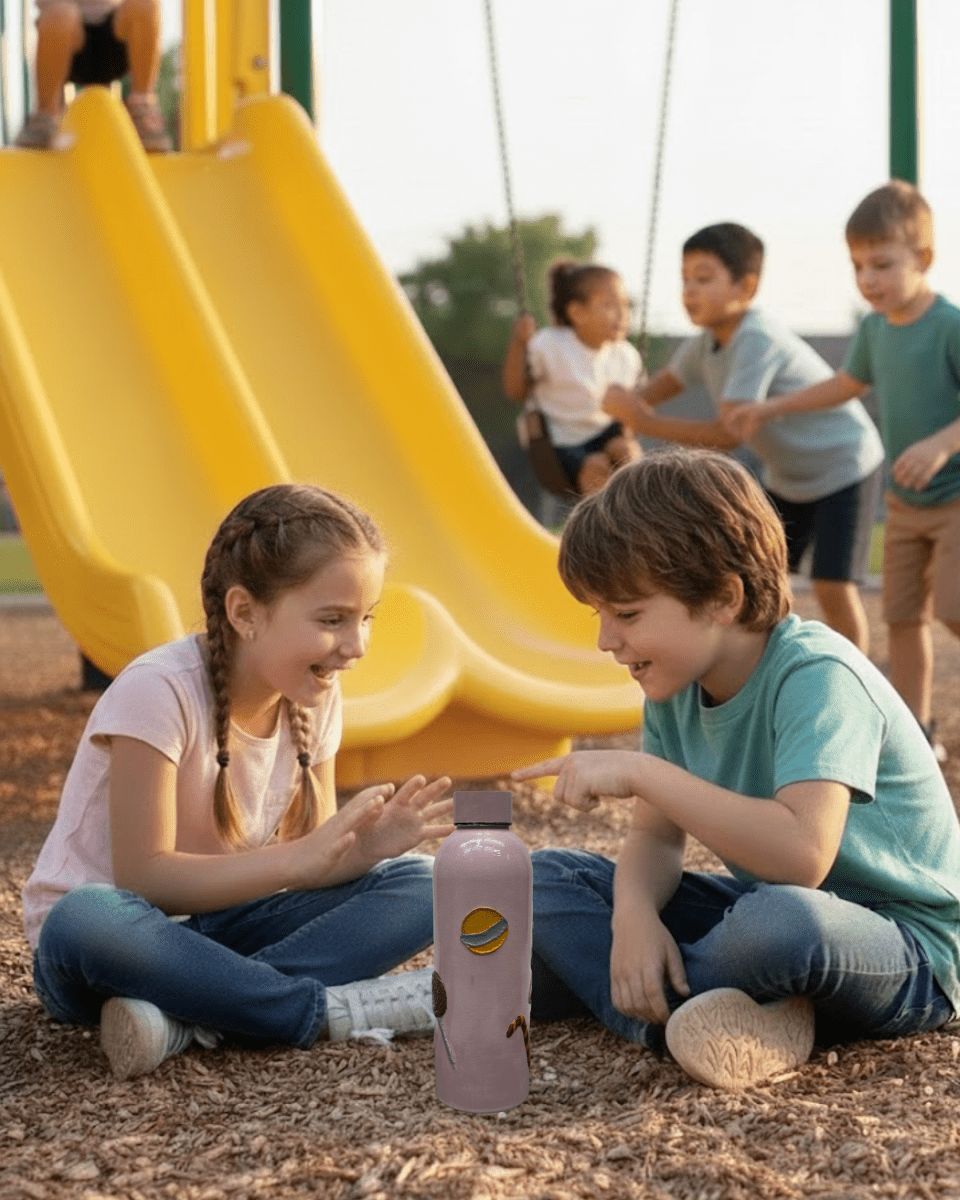 Candy Unicorn Inspired Customized 3D Hand Painted Kids Bottle – 500ml - Rare Owl