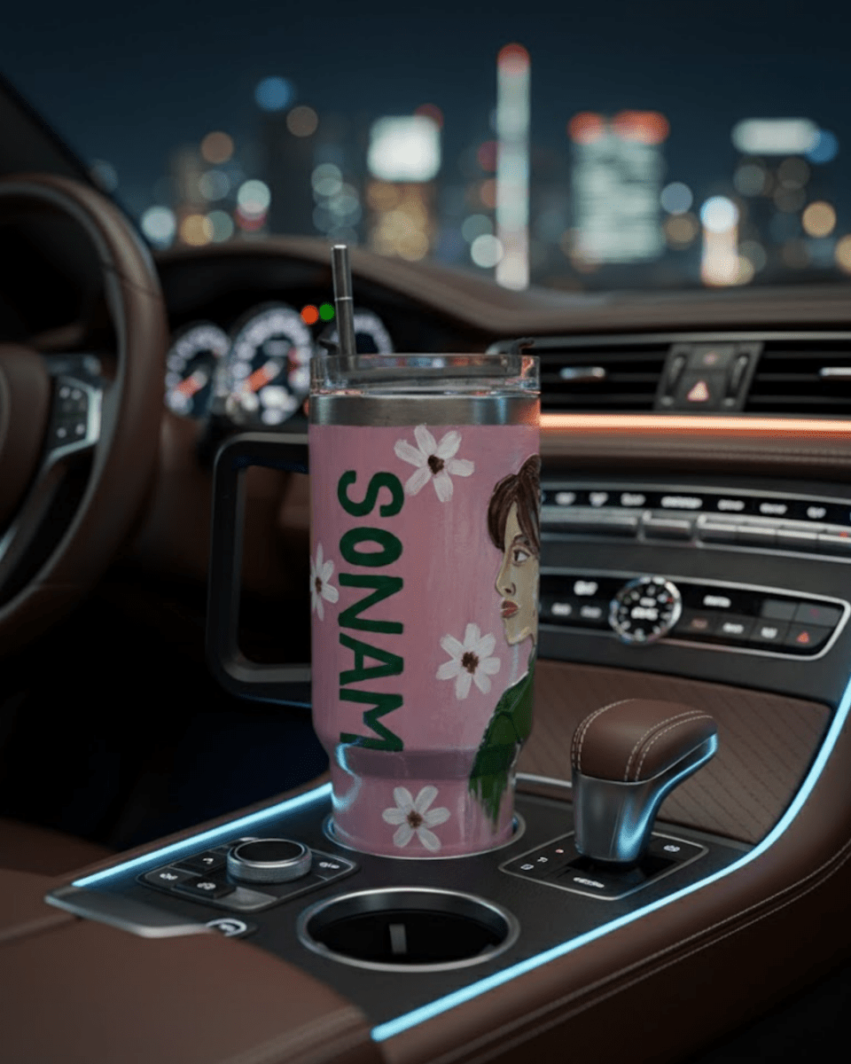 Dreamy Girl 3D Hand Painted Customized Name Tumbler - Rare Owl