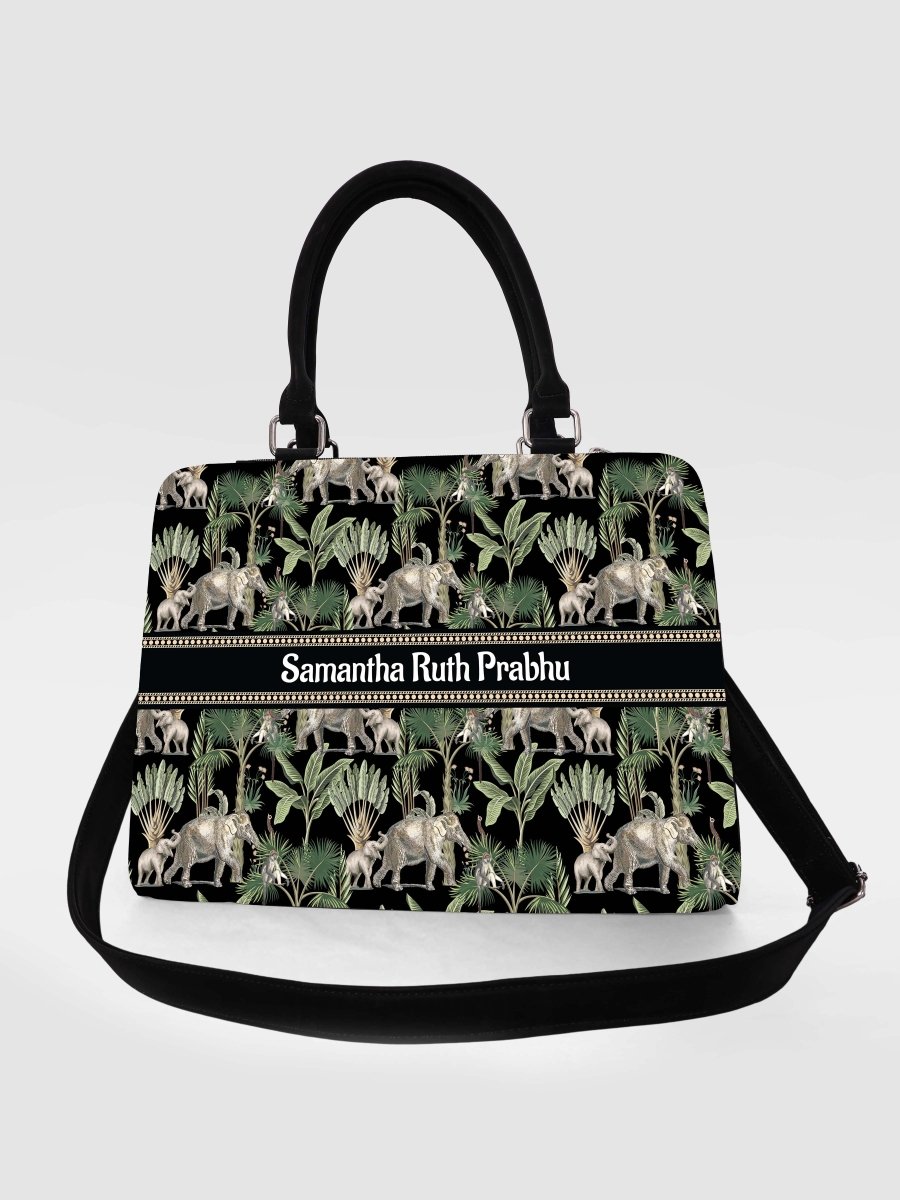 Elephant Safari Customized Name Tote Bag for Women | Rare Canvas - Rare Owl