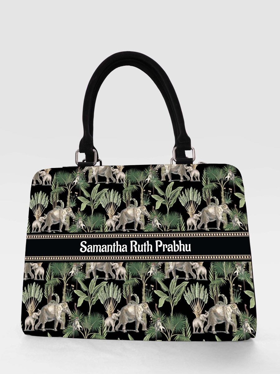 Elephant Safari Customized Name Tote Bag for Women | Rare Canvas - Rare Owl