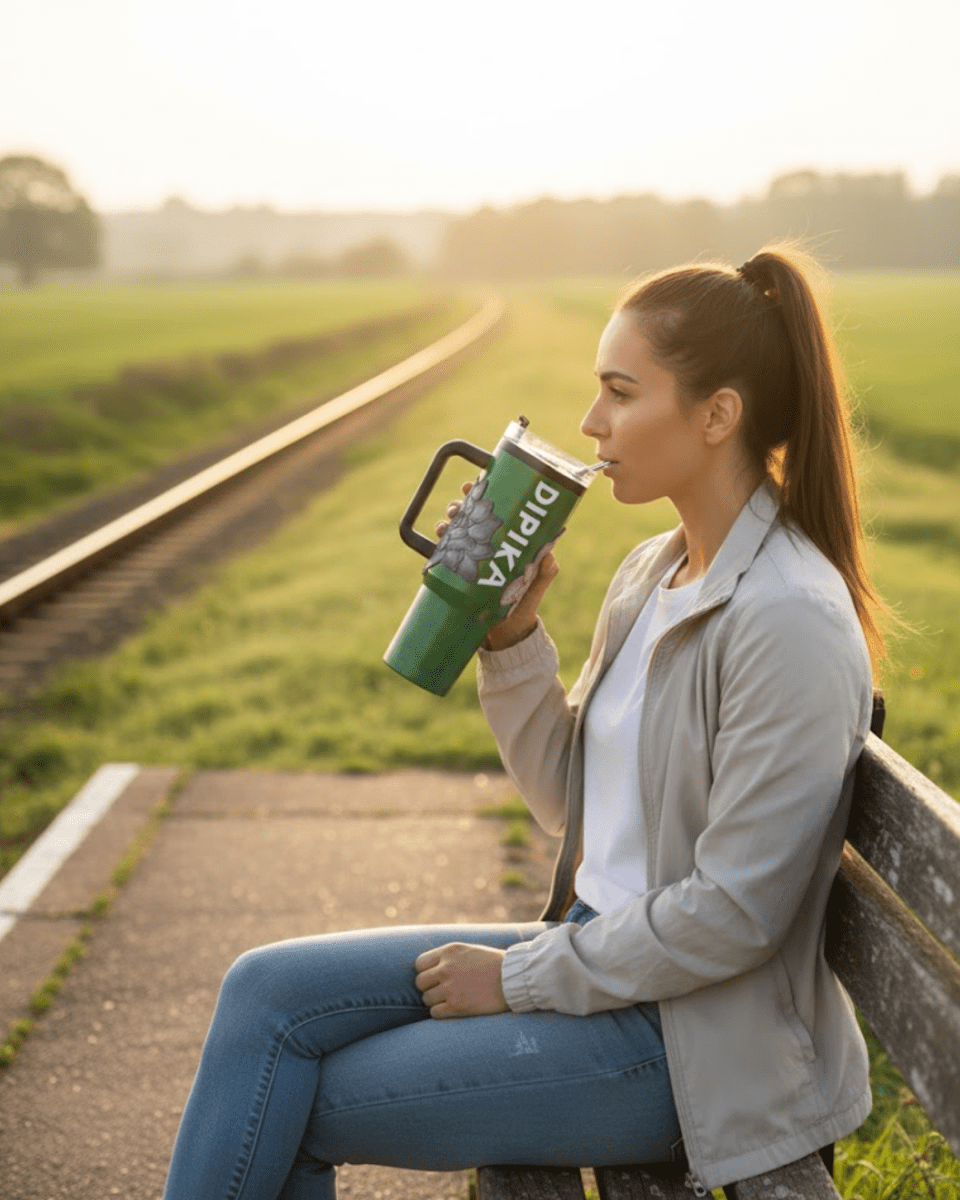 Emerald Green 3D Hand Painted Customized Name Tumbler - Rare Owl
