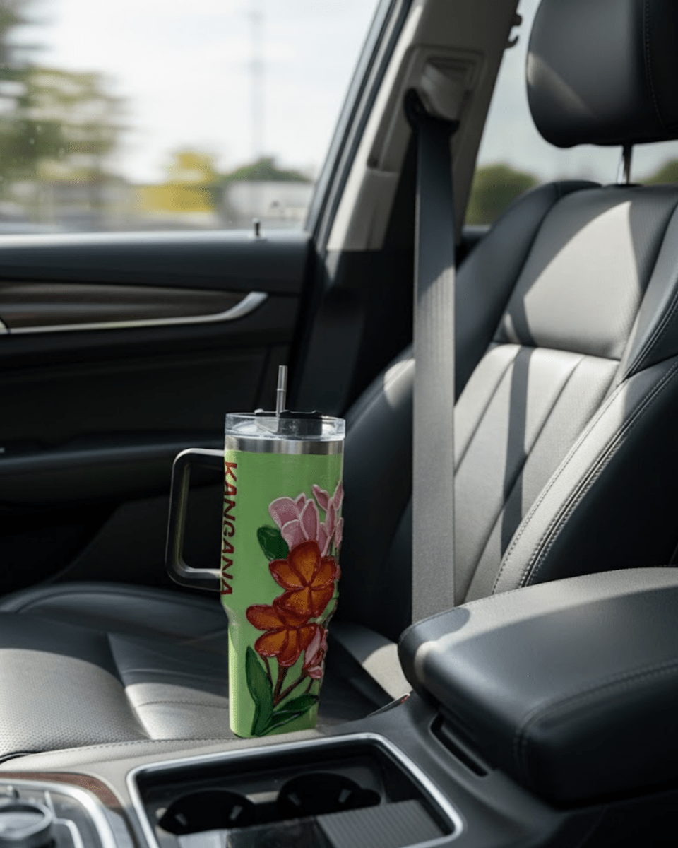 Floral Aura 3D Hand Painted Customized Name Tumbler - Rare Owl