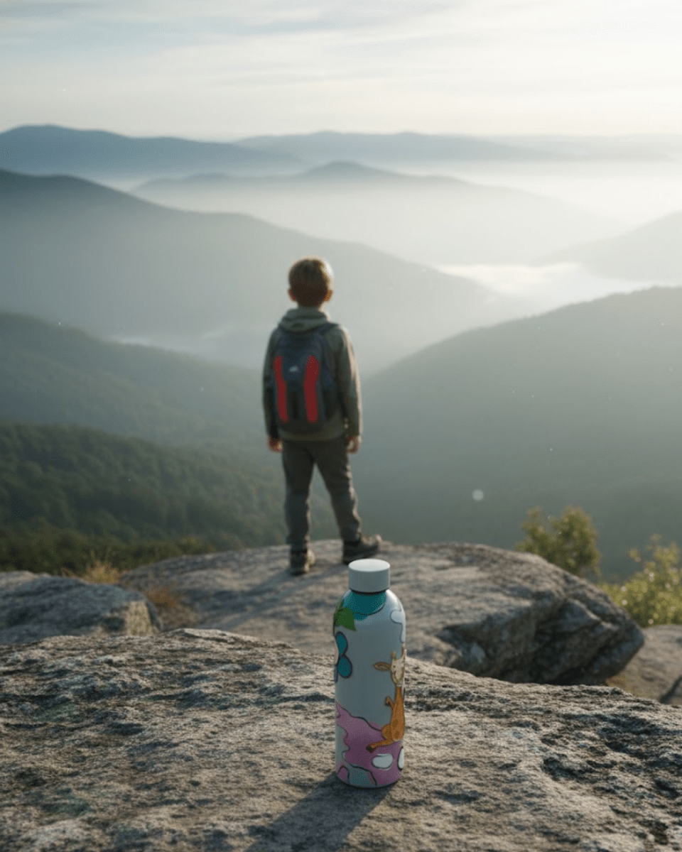 Giraffe Giggles Inspired Customized 3D Hand Painted Kids Bottle – 500ml - Rare Owl