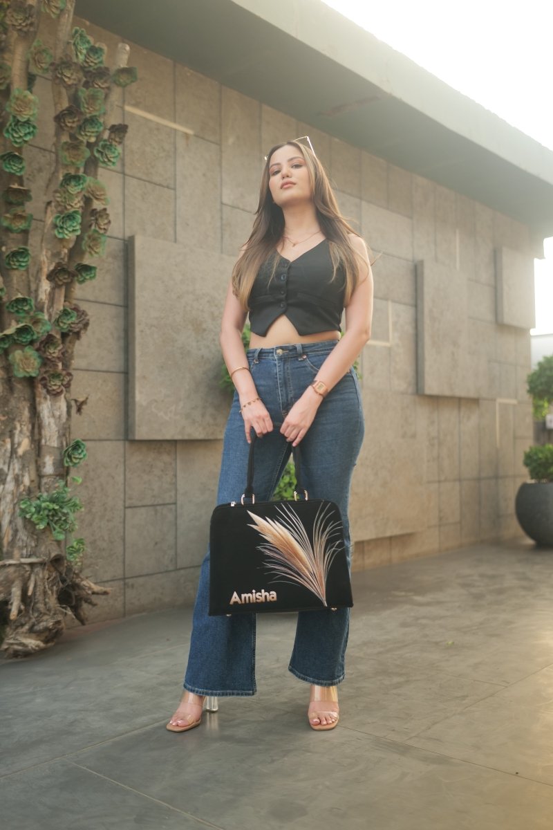 Golden Grain Customized Tote Bag for Women | Rare Minimal - Rare Owl