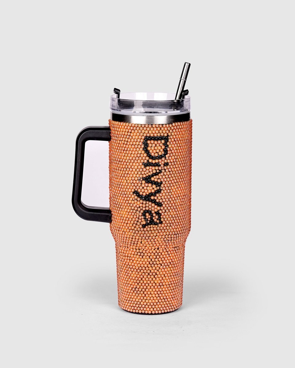 Halloween Glow Handmade Rhinestone Customized Name Tumbler - Rare Owl