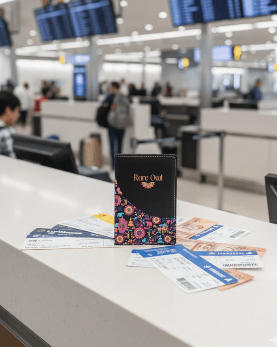 Harmony Haven Customized Name Passport Cover - Rare Owl