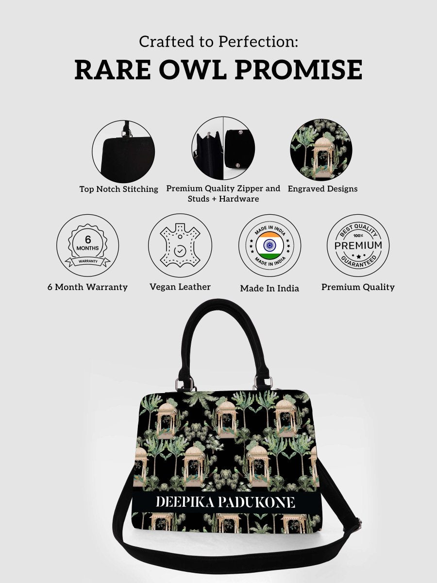 Hawa Mahal Customized Name Tote Bag for Women | Rare Canvas - Rare Owl