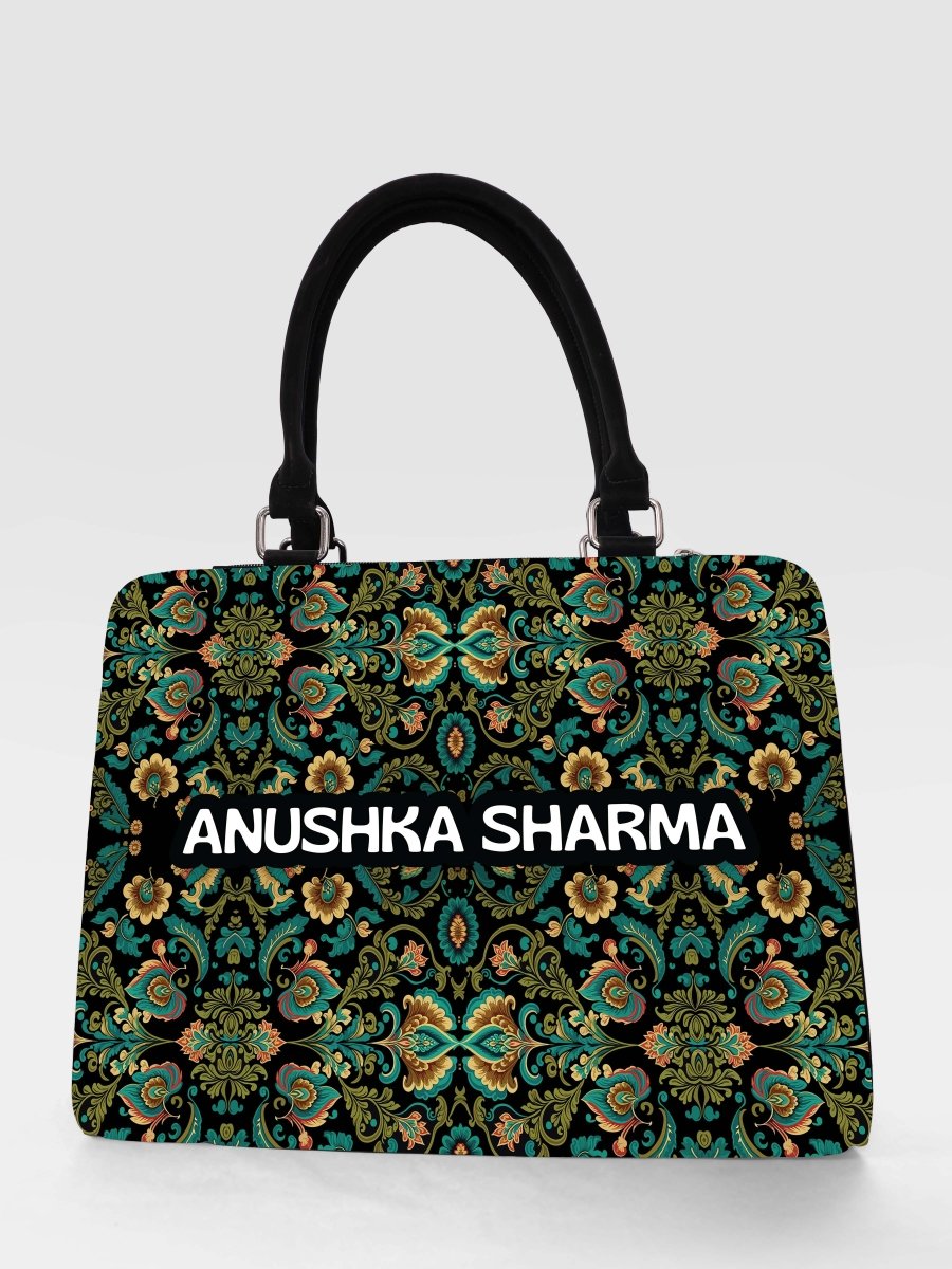Kundan Brocade Customized Name Tote Bag for Women | Rare Canvas - Rare Owl