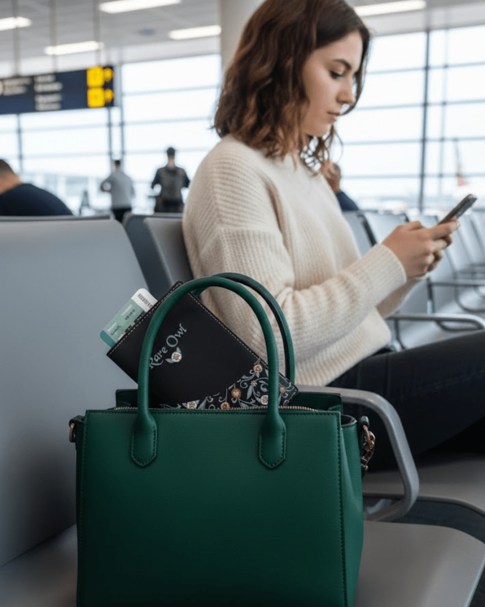 Leafy Serenity Customized Name Passport Cover - Rare Owl