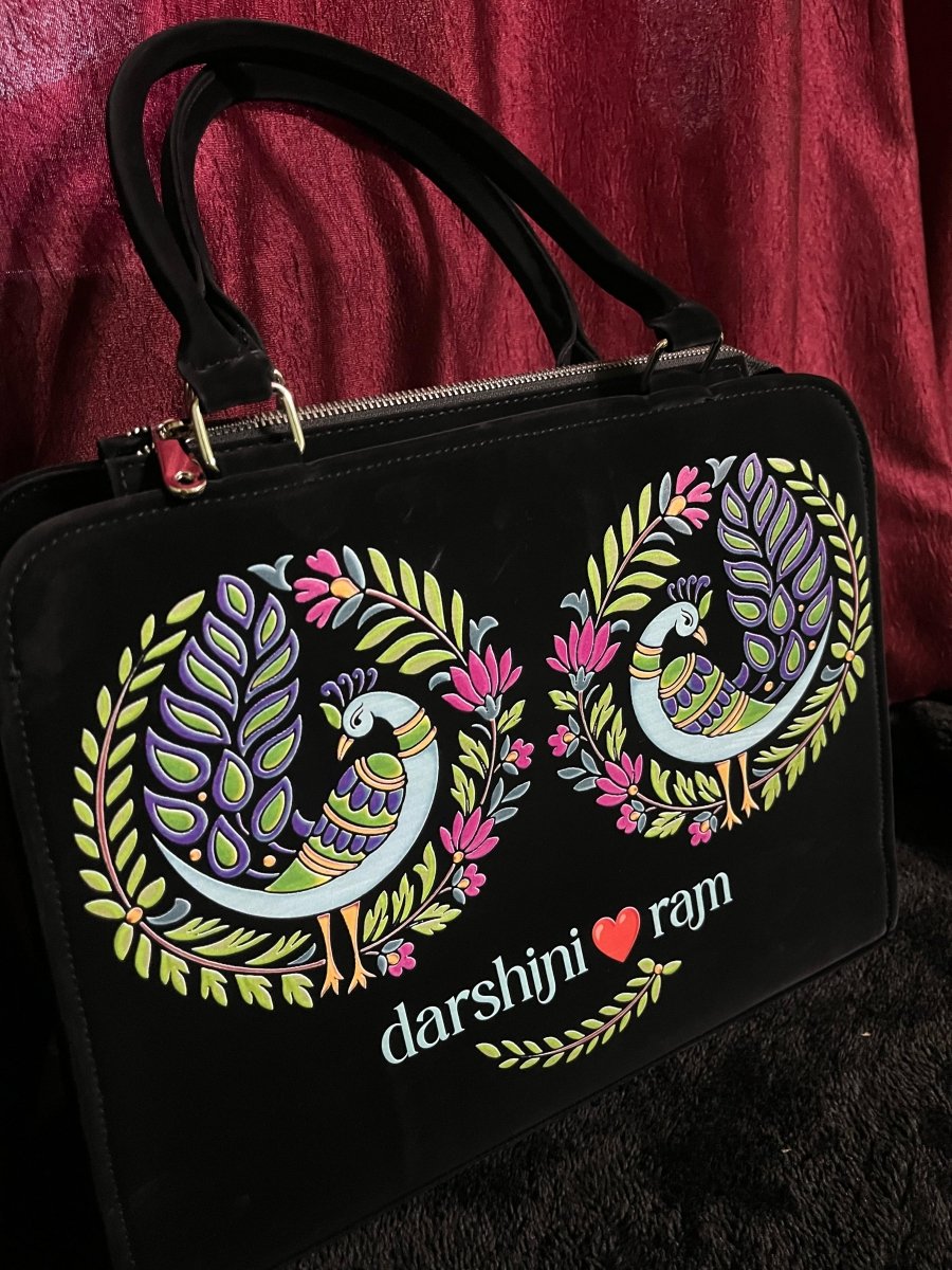 Majestic Peacock Customized Name Tote Bag for Women | Rare Minimal - Rare Owl