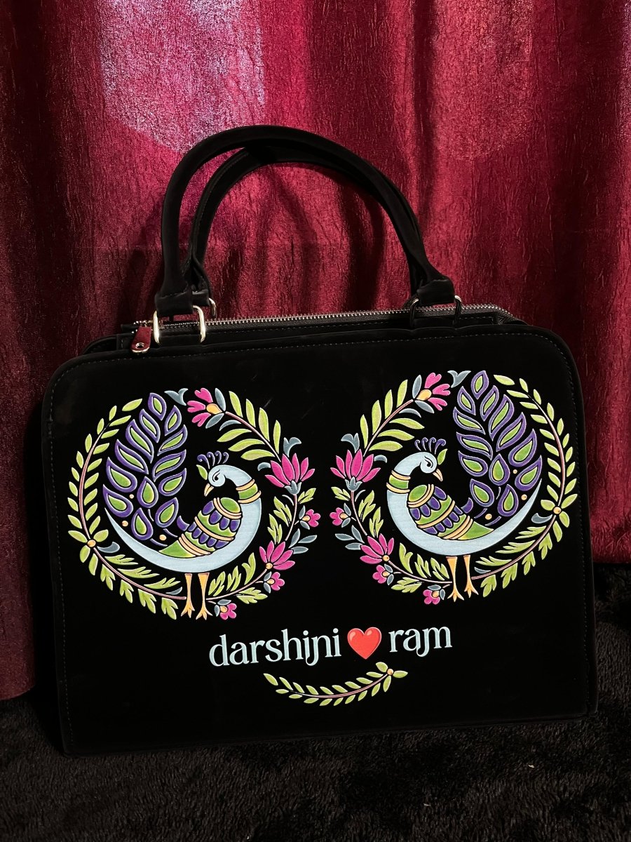 Majestic Peacock Customized Name Tote Bag for Women | Rare Minimal - Rare Owl