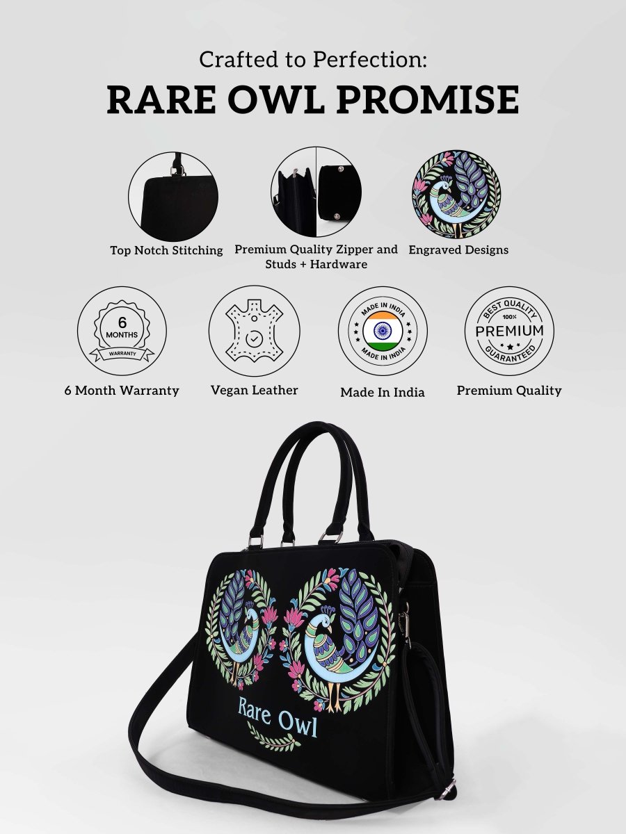 Majestic Peacock Customized Tote Bag for Women | Rare Minimal - Rare Owl