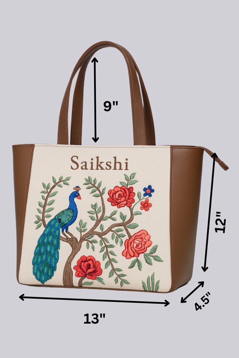 Morbagh Majesty Carryall Embroidered Tote - Rare Owl