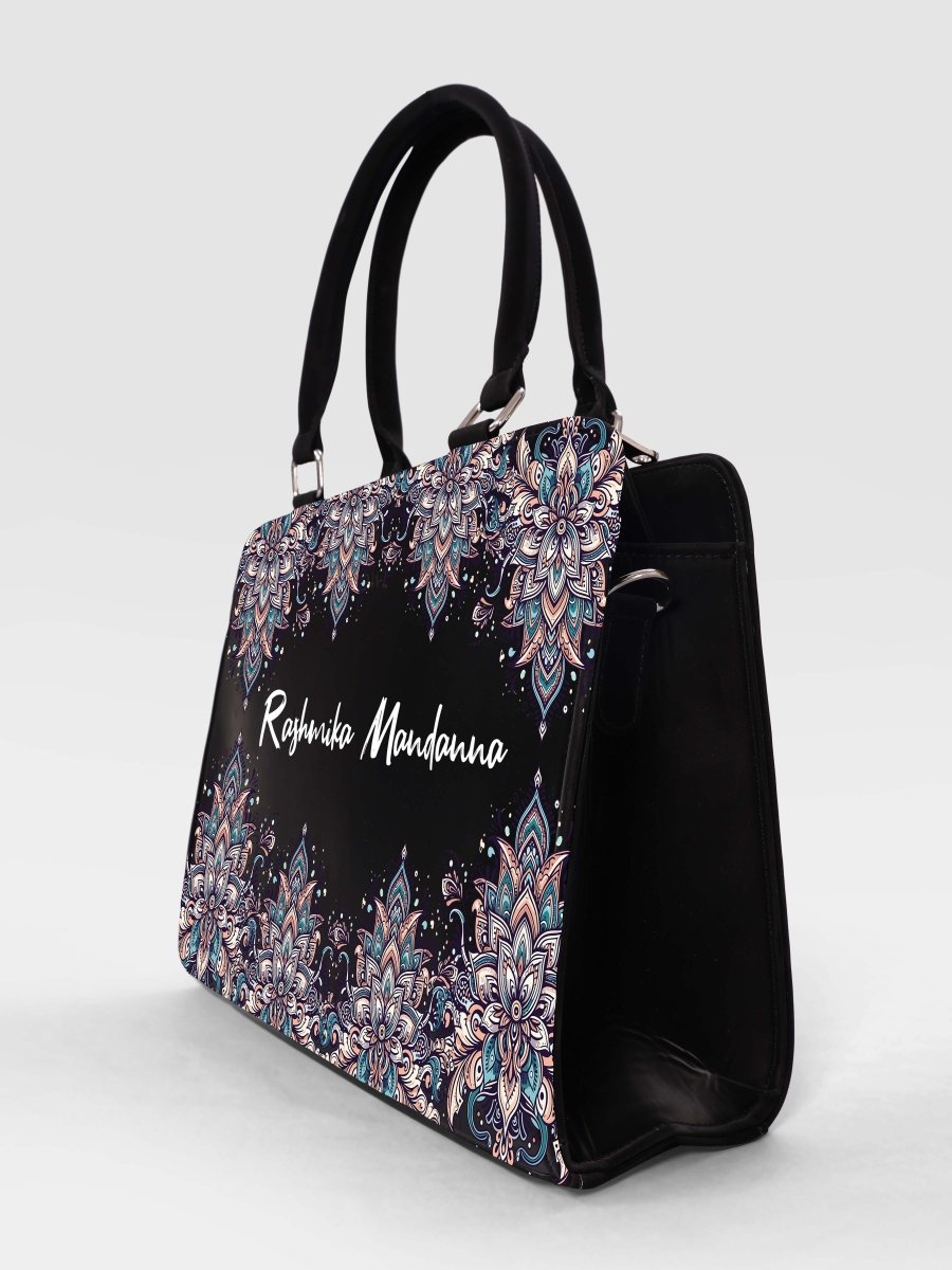 Nocturne Aura Customized Name Tote Bag for Women | Rare Canvas - Rare Owl