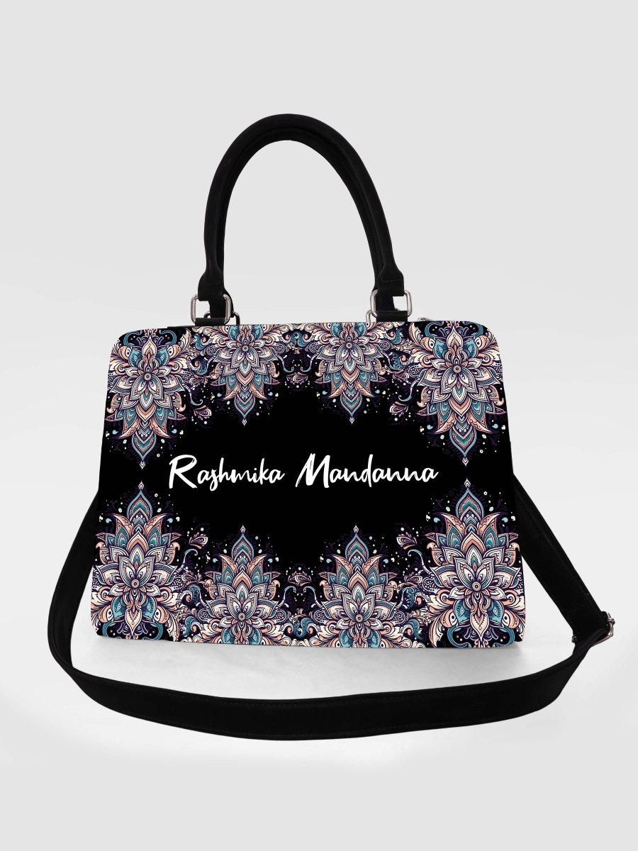 Nocturne Aura Customized Name Tote Bag for Women | Rare Canvas - Rare Owl