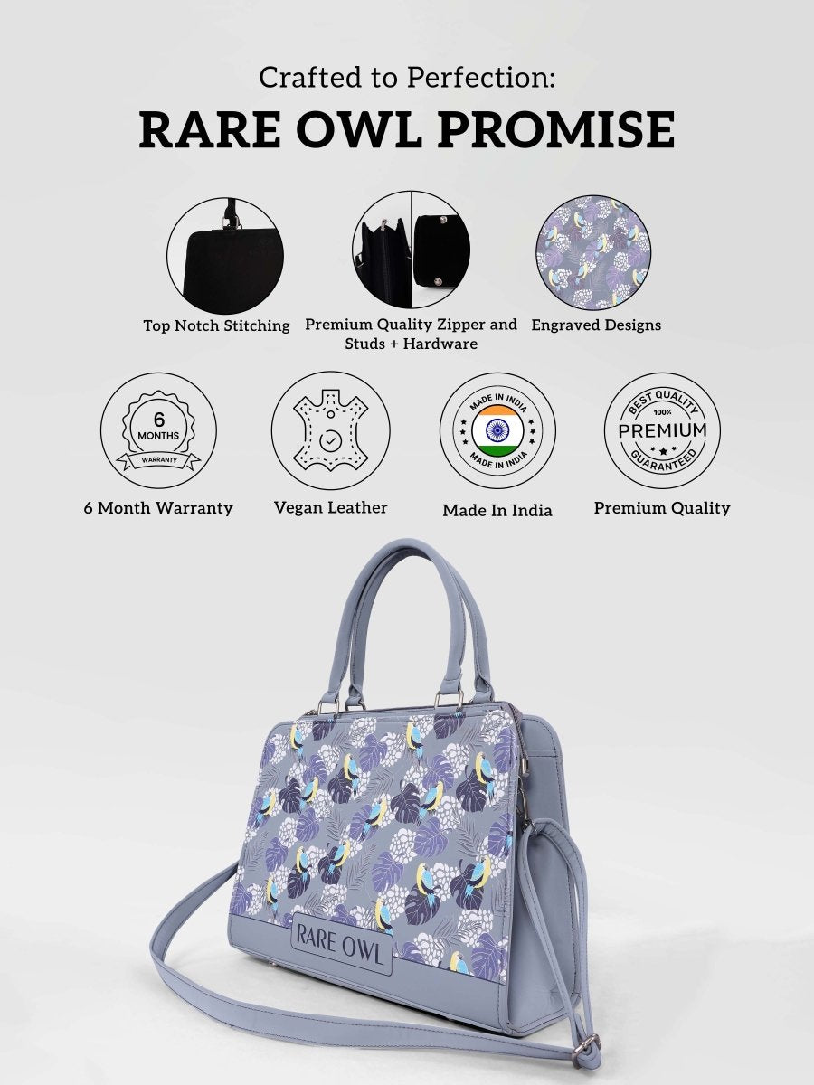 Parrot & Leaf Serenity Customized Tote Bag for Women | Rare Canvas - Rare Owl