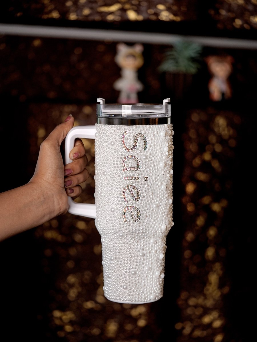 Pearl White Customized Tumbler - Rare Owl