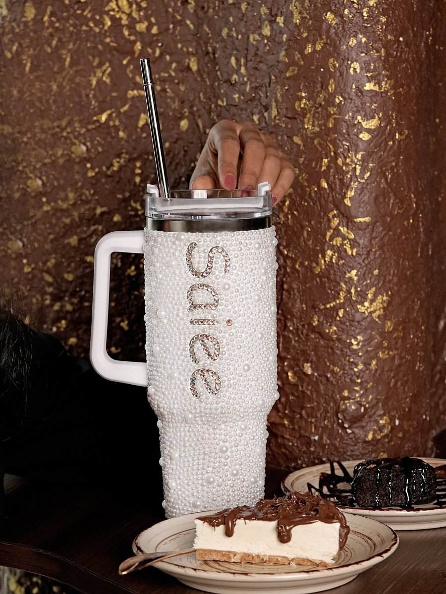 Pearl White Customized Tumbler - Rare Owl