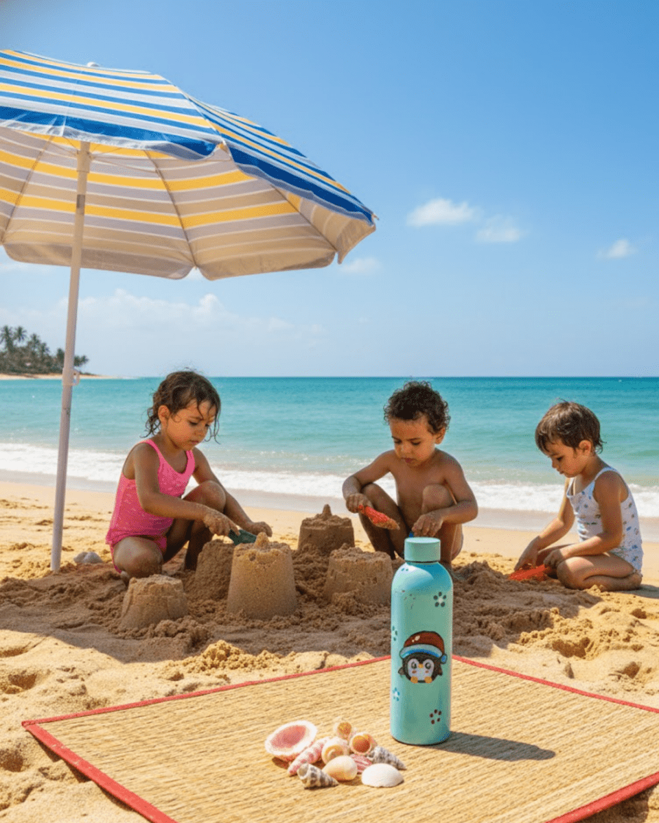 Penguin Buddy Inspired Customized 3D Hand Painted Kids Bottle – 500ml - Rare Owl