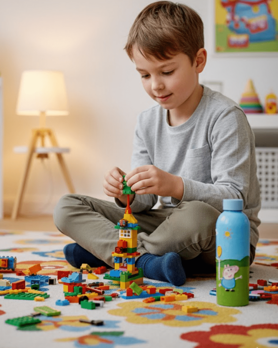 Peppa Pig Inspired Customized 3D Hand Painted Kids Bottle – 500ml - Rare Owl