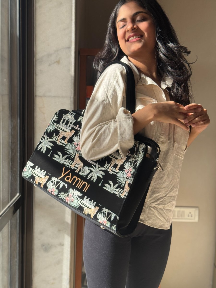 Safari Bliss Customized Tote Bag for Women | Rare Canvas - Rare Owl