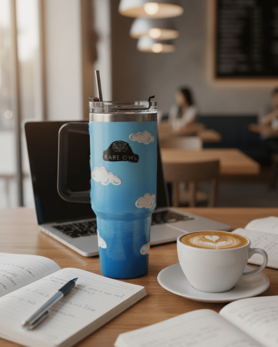 Shin - chan Joy 3D Hand Painted Customized Name Tumbler - Rare Owl