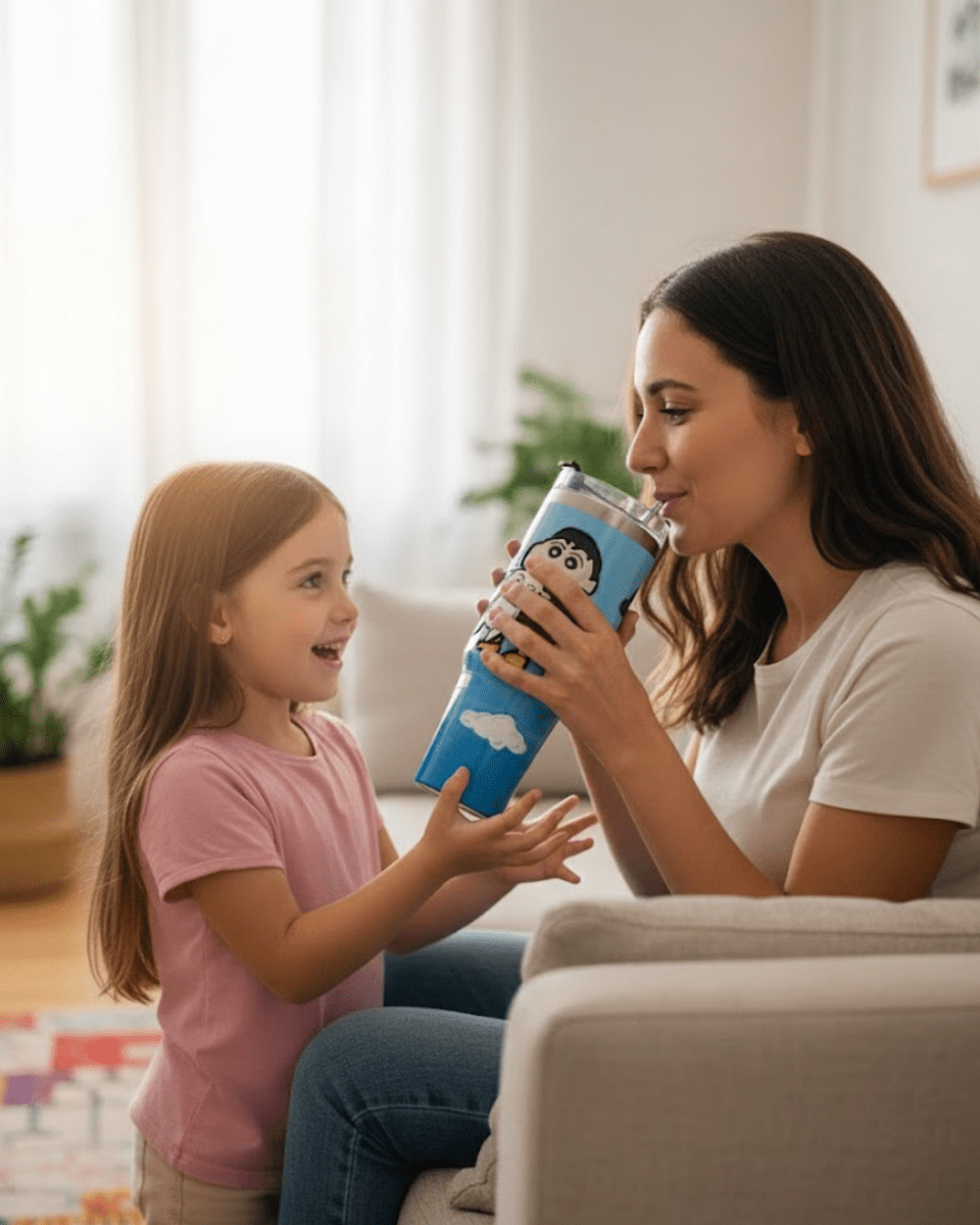 Shin - chan Joy 3D Hand Painted Customized Name Tumbler - Rare Owl