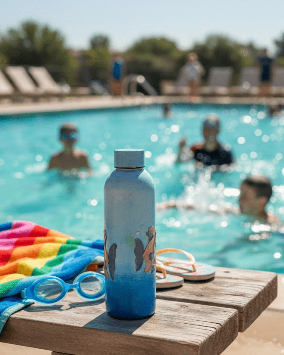 Splashy Fish Inspired Customized 3D Hand Painted Kids Bottle – 500ml - Rare Owl