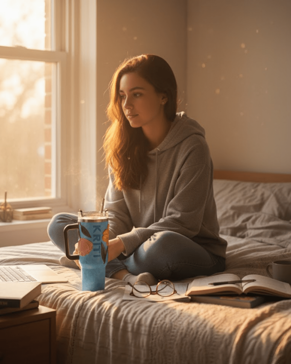 Spring Bloom 3D Hand Painted Customized Name Tumbler - Rare Owl