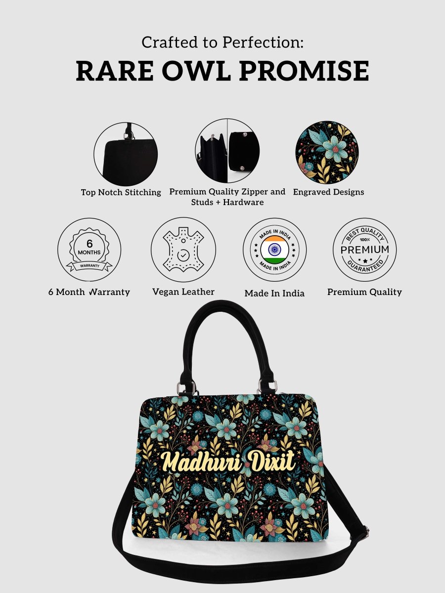 Starlight Garden Customized Name Tote Bag for Women | Rare Canvas - Rare Owl