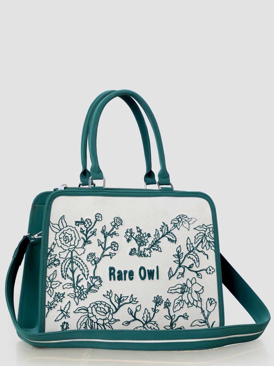 Verdant Grace Customized Embroidery Tote Bag - Rare Owl