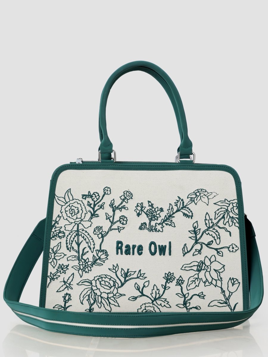 Verdant Grace Customized Embroidery Tote Bag - Rare Owl