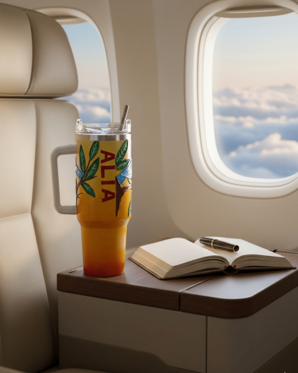 Vibrant Canopy 3D Hand Painted Customized Name Tumbler - Rare Owl