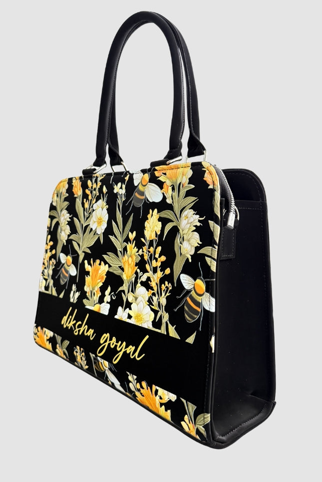 Bumble Honey Customized Name Tote Bag for Women | Rare Canvas