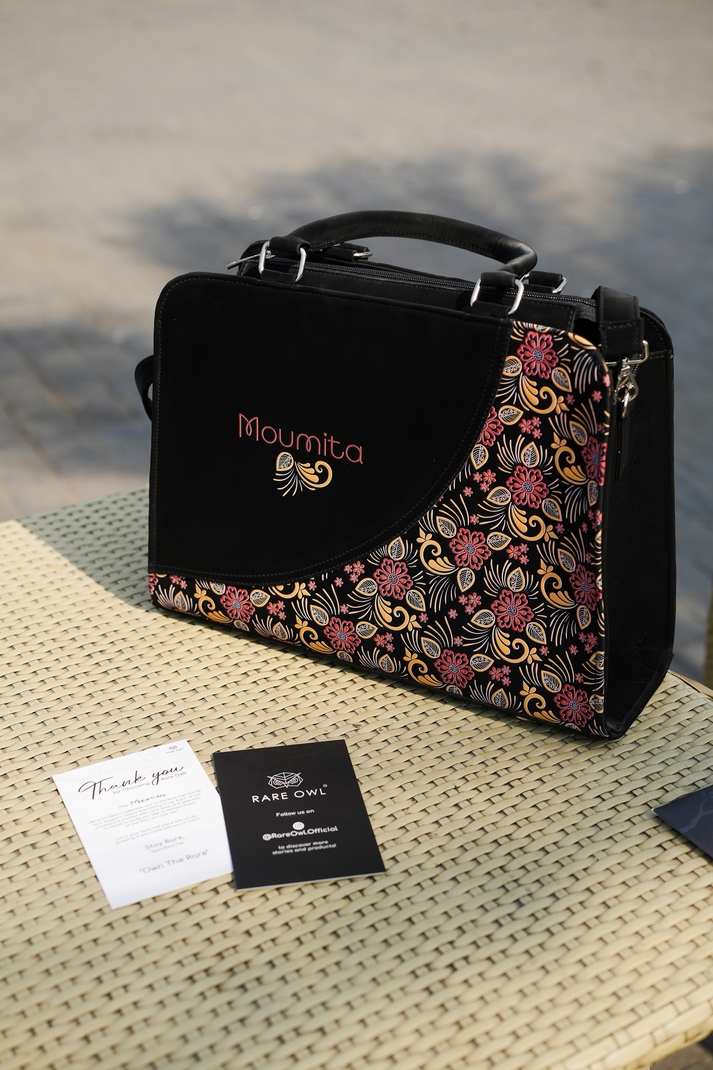 Henna Petals Customized Name Tote Bag for Women | Rare Curve