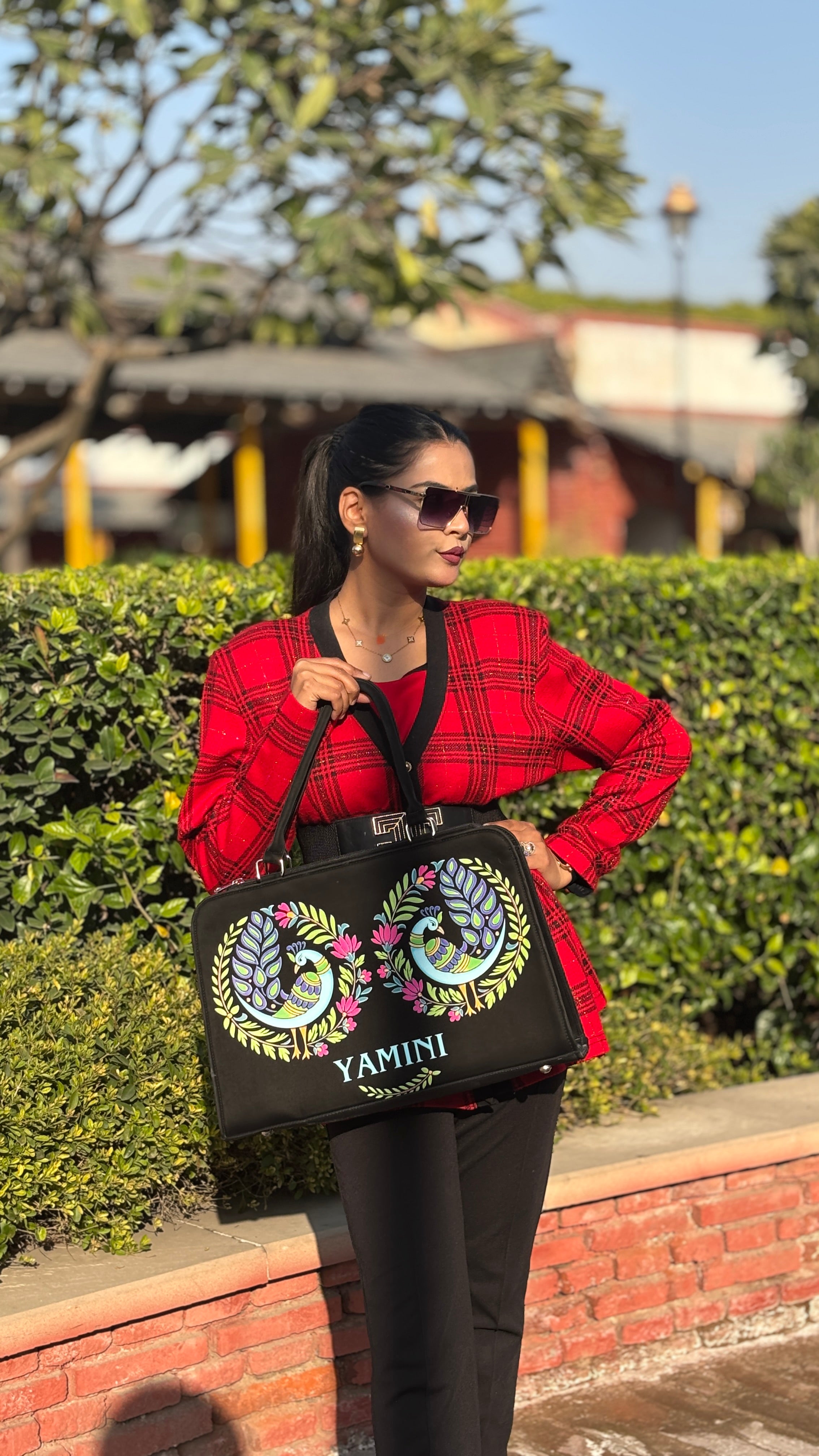 Majestic Peacock Customized Name Tote Bag for Women | Rare Minimal