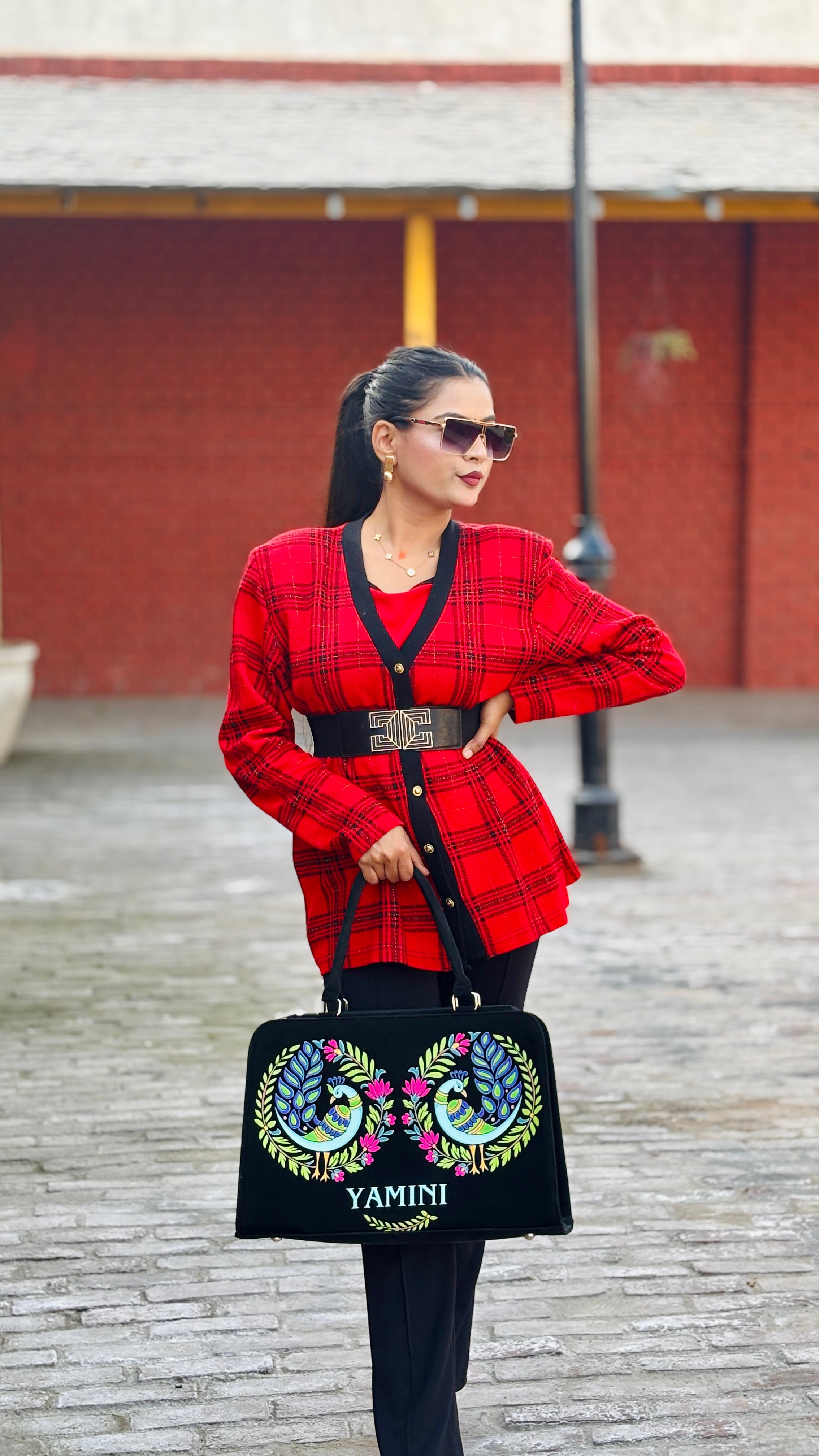 Majestic Peacock Customized Name Tote Bag for Women | Rare Minimal