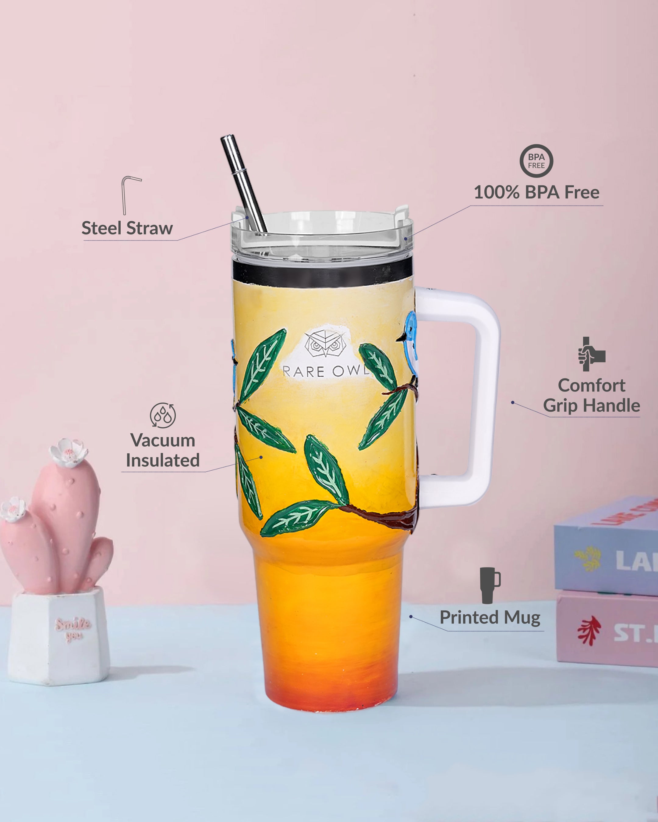 Vibrant Canopy 3D Hand Painted Customized Name Tumbler