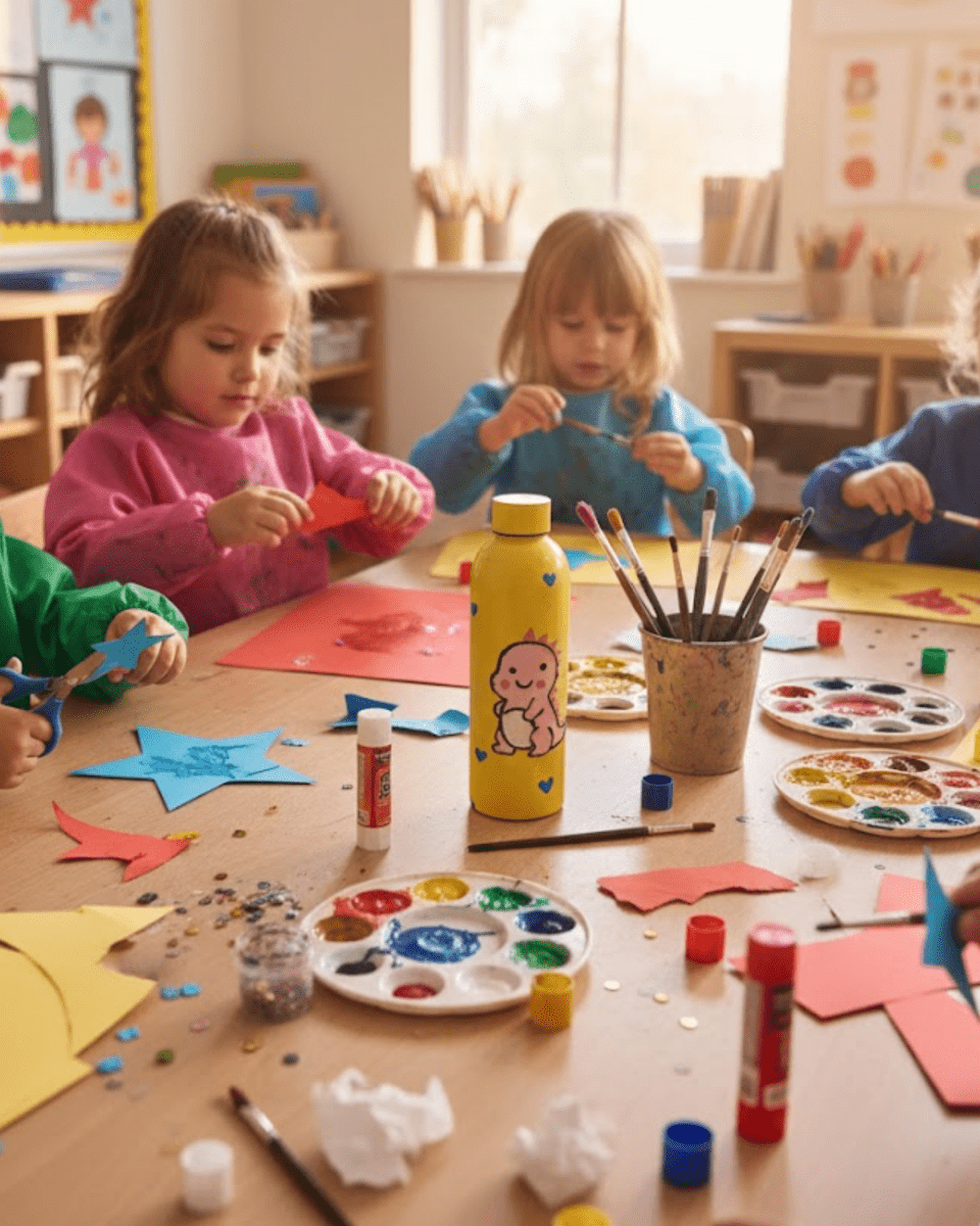 Baby Dino Inspired Customized 3D Hand Painted Kids Bottle – 500ml - Rare Owl